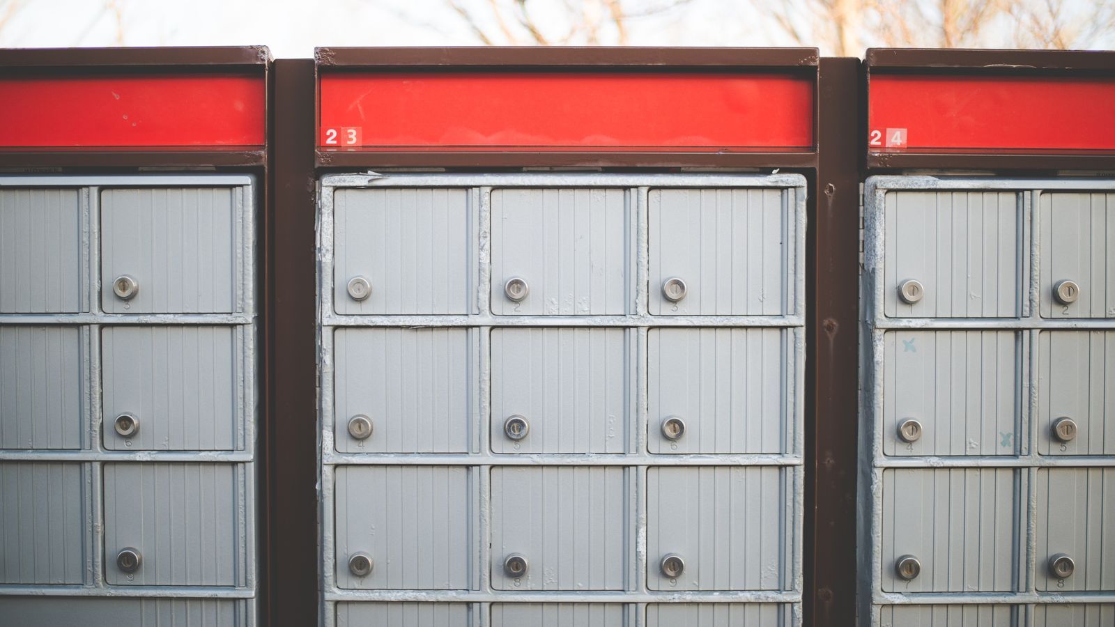 NYC apartment building mailboxes with locks