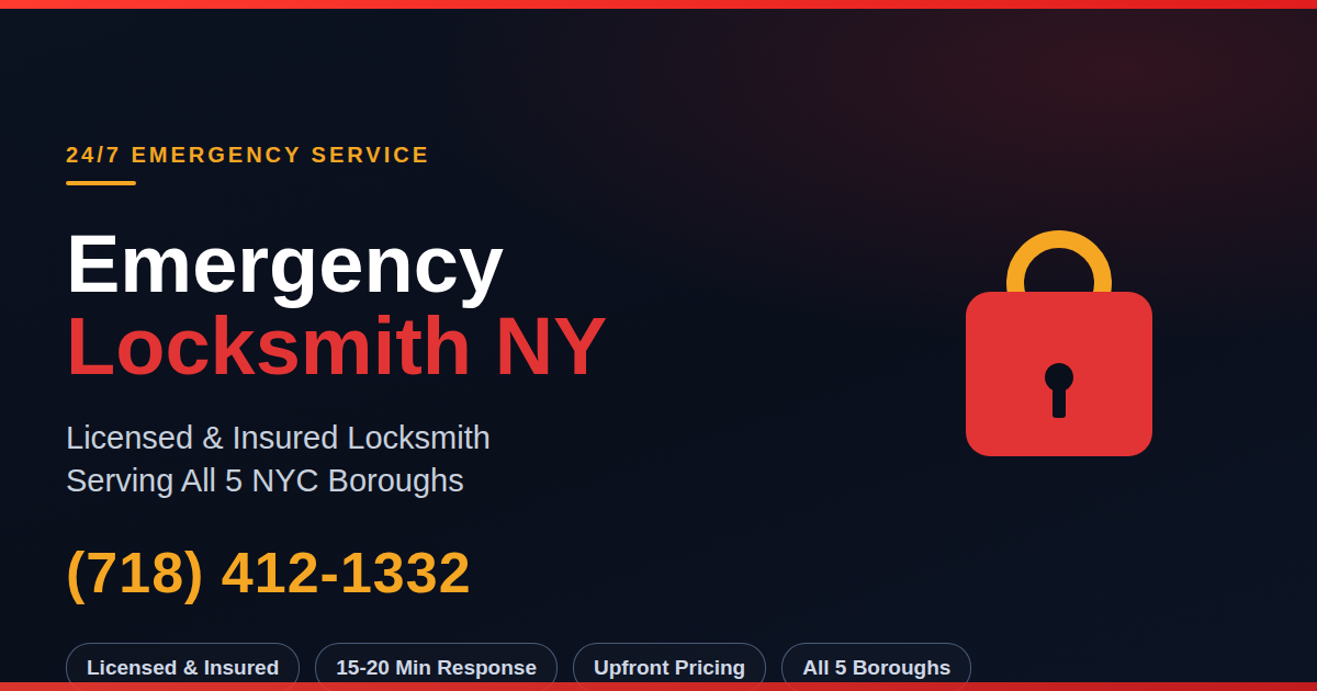 Licensed locksmith working on a residential door lock in NYC